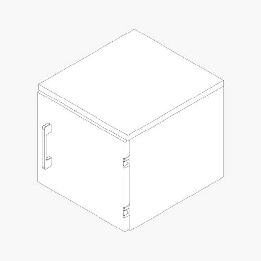 Techno by rb | Aktenschrank Aufsatz  Typ 512r/511l - 1 Ordnerhöhe, 1 Tür