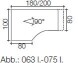 Techno by rb | Freiformschreibtisch mit C-Fuß-Gestell 80,0 cm tief - 180 oder 200 cm Breite