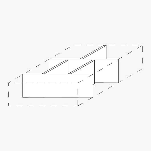 Techno by rb | Trennstege 5 tlg. für Schubkasten / 2x Quer-, 3x Längseinteilung