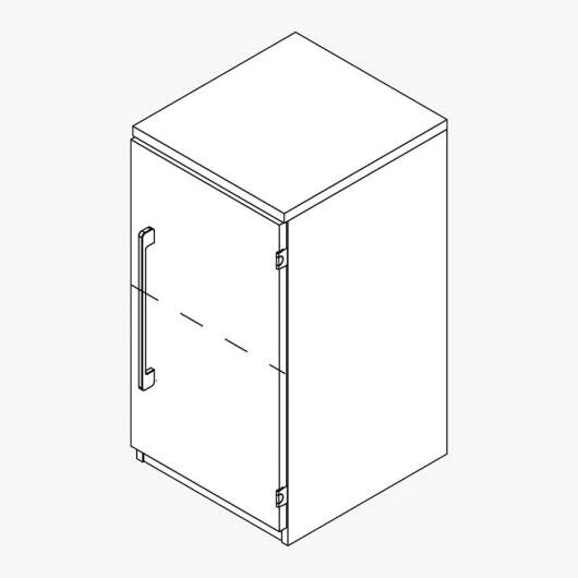 Techno by rb | Aktenschrank Typ 210r / 211l - Anbauteil 2 Ordnerhöhen - 1 Tür