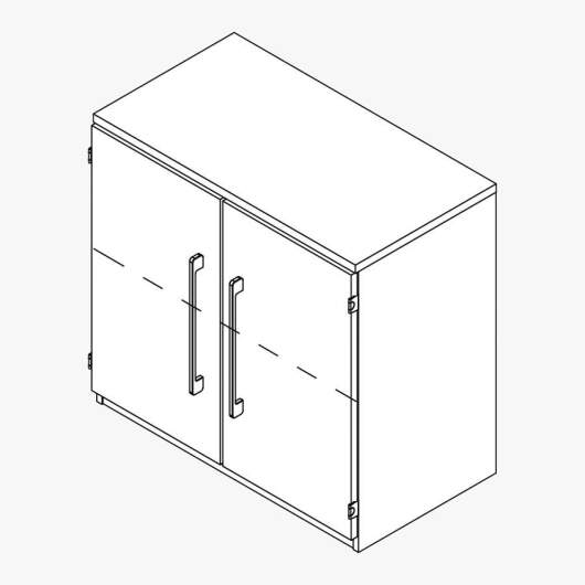 Techno by rb | Aktenschrank Typ 205 - Anbauteil 2 Ordnerhöhen - 2 Türen