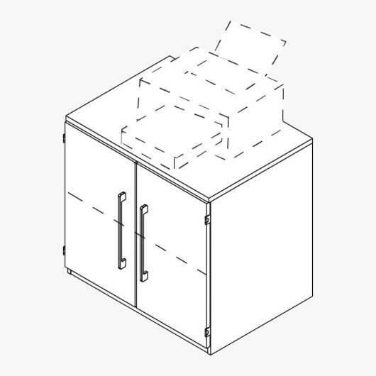 Techno by rb | Aktenschrank Typ 218 - Anbauteil 2 Ordnerhöhen - 2 Türen Sondertiefe
