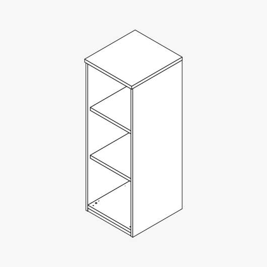 Techno by rb | Aktenregal Typ 302 - Anbauteil 3 Ordnerhöhen - offen