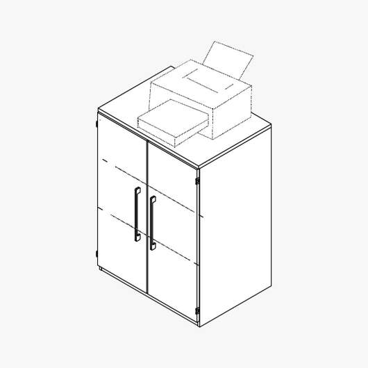 Techno by rb | Aktenschrank Typ 307 - Anbauteil 3 Ordnerhöhen in Sondertiefe