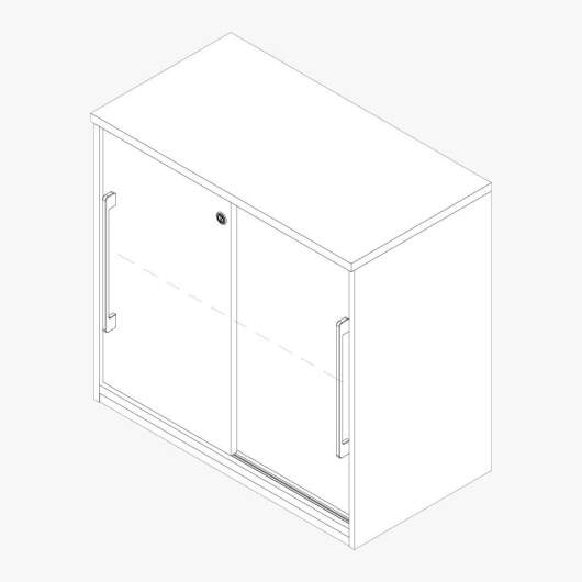 Techno by rb | Aktenschrank Typ 240 - mit Schiebetren - 2 OH