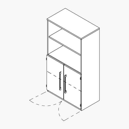 Techno by rb | Aktenschrank Typ 377 - Anbauteil 4 Ordnerhöhen