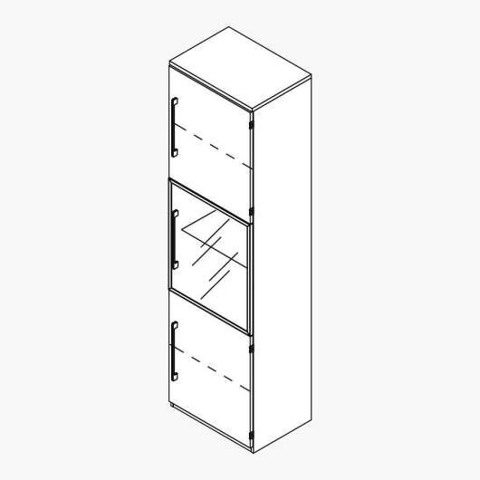 Techno by rb | Aktenschrank Typ 446r / 447l - Anbauteil 6 Ordnerhöhen - 3 Türen