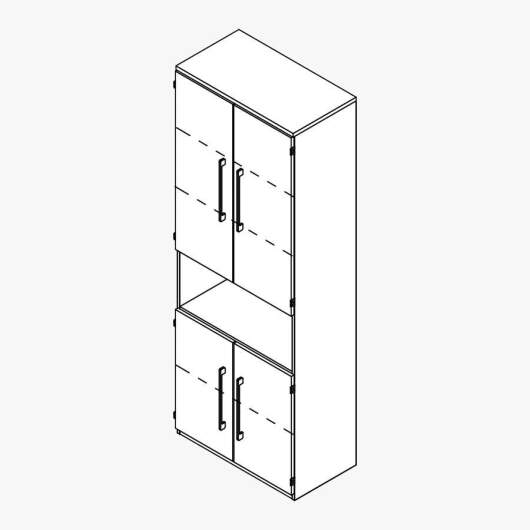 Techno by rb | Aktenschrank Typ 475 - Anbauteil 6 Ordnerhöhen - 4 Türen
