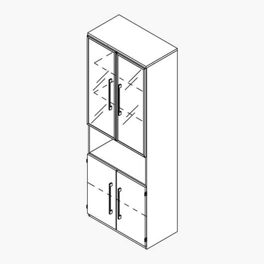 Techno by rb | Aktenschrank Typ 478 - Anbauteil 6 Ordnerhöhen - 4 Türen