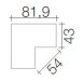 Techno by rb | Eckregal Typ 387 - Anbauteil 3 Ordnerhöhen - offen - Eckelement