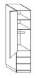 Wiemann LOFT | Gleittüren-Panorama-Funktionsschrank mit 3 Auszügen, 1 Tür, Türanschlag links - Höhe 216 cm