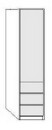 Wiemann LOFT | Gleittüren-Panorama-Funktionsschrank mit 3 Auszügen, 1 Tür, Türanschlag rechts - Höhe 216 cm