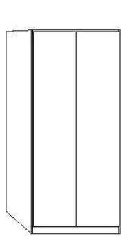 Wiemann LOFT | Gleittüren-Panoramaschrank mit 2 Türen, Türanschlag rechts - Höhe 216 cm