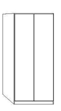 Wiemann LOFT | Gleittüren-Panoramaschrank mit 1 Falttür, Türanschlag rechts - Höhe 216 cm