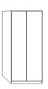 Wiemann LOFT | Gleittüren-Panoramaschrank mit 1 Falttür, Türanschlag rechts - Höhe 216 cm