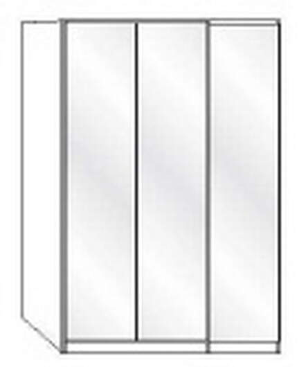 Wiemann LOFT | Gleittren-Panoramaschrank mit 1 Falttr, 1 Drehtr - Hhe 216 cm