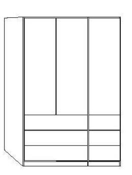 Wiemann LOFT | Gleittüren-Panorama-Funktionsschrank mit 6 Auszügen, 1 Falttür, 1 Drehtür - Höhe 216 cm