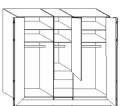 Wiemann LOFT | Gleittüren-Panorama-Funktionsschrank mit 3 Auszügen, 2 Falttüren, 1 Drehtür - Höhe 216 cm