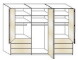 Wiemann LOFT | Gleittüren-Panorama-Funktionsschrank mit 6 Auszügen, 3 Falttüren - Höhe 216 cm