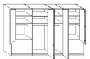 Wiemann LOFT | Gleittüren-Panorama-Funktionsschrank mit 6 Auszügen, 3 Falttüren, 1 Drehtür - Höhe 216 cm