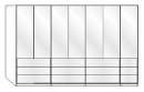 Wiemann LOFT | Gleittüren-Panorama-Funktionsschrank mit 12 Auszügen, 3 Falttüren, 1 Drehtür - Höhe 216 cm