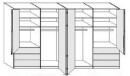 Wiemann LOFT | Gleittüren-Panorama-Funktionsschrank mit 6 Auszügen, 4 Falttüren - Höhe 216 cm