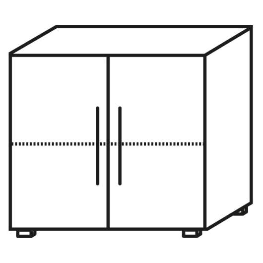 Objekt.Plus by rb | Aktenschrank 2OH, 2 Türen, 1 E.-Boden, 80 cm breit