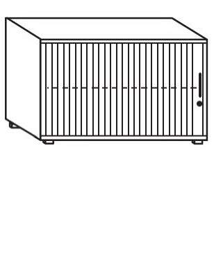 Objekt.Plus by rb | Jalousieschrank 2OH, Korpus Weiß, Jalousie weiß, Griff rechts, 120 cm breit