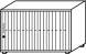Objekt.Plus by rb | Jalousieschrank 2OH, Korpus weiß, Jalousie alufarbig, Griff links, 120 cm breit