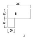 Techno by rb | Rechteckschreibtisch mit Design-Fuß, Anbauplatte mit Kurzfuß, 160 - 200 cm Breite