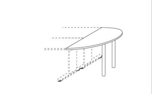 Techno by rb | Anbauplatte für 2 gegeneinandergestellte Schreibtische, mit 2 Stützfüßen, für Plattentiefe 80 cm