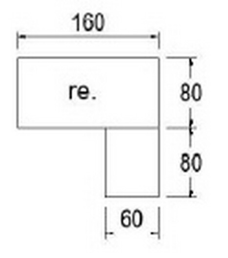 Techno by rb | Rechteckschreibtisch mit C-Fu-Gestell, Anbauplatte und Kurzfu - 160 - 200 cm Breite
