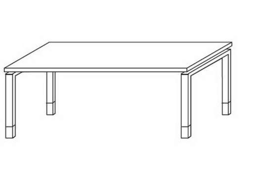 Techno by rb | Schreibtisch mit Rechteckplatte und 4-Fuß-Gestell - 80 - 200 cm Breite