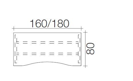 Techno by rb | Freiformschreibtisch mit 4-Fu-Gestell in 160 / 180 cm Breite x 80 cm Tiefe