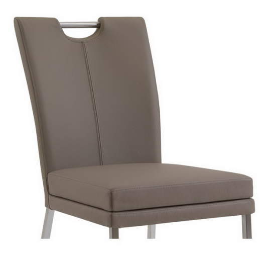 Niehoff Sitzmöbel | COLORADO Stuhlsystem - mit 4-Fuß-Gestell Quadratrohr Edelstahl und mit Griff in Holz oder Edelstahl 0351-xx-xxx