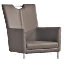 Niehoff Sitzmöbel | COLORADO Stuhlsystem - mit 4-Fuß aus Holz, mit Armlehnen und mit Griff in Edelstahl oder Holz 0752-xx-xxx