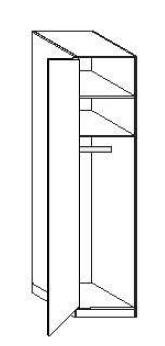 Wiemann LOFT | Gleittren-Panoramaschrank mit 1 Tr, Transchlag links - Hhe 236 cm