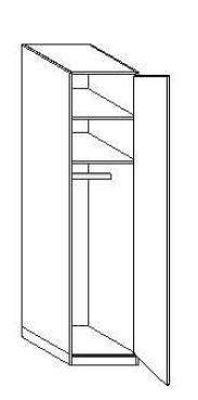 Wiemann LOFT | Gleittüren-Panoramaschrank mit 1 Tür, Türanschlag rechts - Höhe 236 cm