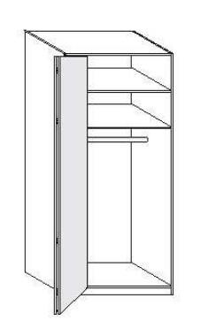 Wiemann LOFT | Gleittren-Panoramaschrank mit 2 Tren, Transchlag links - Hhe 236 cm