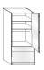 Wiemann LOFT | Gleittüren-Panorama-Funktionsschrank mit 3 Auszügen, 2 Türen, Türanschlag rechts - Höhe 236 cm