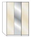 Wiemann LOFT | Gleittüren-Panoramaschrank mit 3 Türen (1 Spiegeltür in Parsol-Bronze-Glas) - Höhe 236 cm