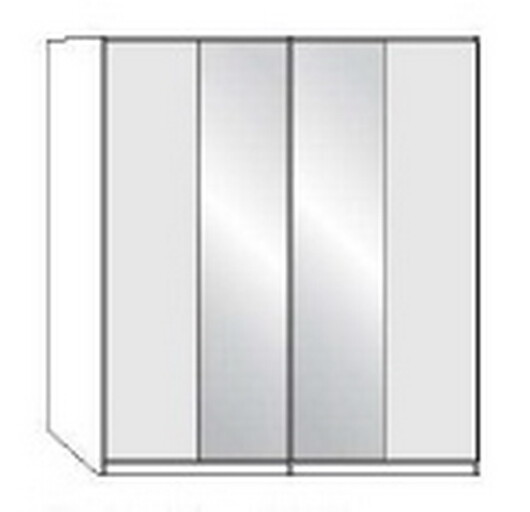Wiemann LOFT | Gleittren-Panoramaschrank mit 4 Tren (2 Spiegeltren in Parsol-Bronze-Glas) - Hhe 236 cm