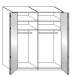 Wiemann LOFT | Gleittüren-Panoramaschrank mit 4 Türen (2 Spiegeltüren in Parsol-Bronze-Glas) - Höhe 236 cm