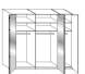 Wiemann LOFT | Gleittüren-Panoramaschrank mit 5 Türen (3 Spiegeltüren in Parsol-Bronze-Glas) - Höhe 236 cm