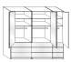 Wiemann LOFT | Gleittüren-Panorama-Funktionsschrank mit 12 Auszügen, 5 Türen - Höhe 236 cm