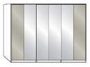 Wiemann LOFT | Gleittüren-Panoramaschrank mit 6 Türen (4 Spiegelüren in Parsol-Bronze-Glas) - Höhe 236 cm