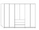 Wiemann LOFT | Gleittüren-Panorama-Funktionsschrank mit 4 Auszügen, 6 Türen - Höhe 236 cm