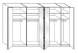 Wiemann LOFT | Gleittüren-Panoramaschrank mit 7 Türen (3 Spiegeltüren in Parsol-Bronze-Glas) - Höhe 236 cm