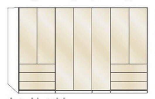 Wiemann LOFT | Gleittüren-Panorama-Funktionsschrank mit 4 Auszügen, 7 Türen - Höhe 236 cm