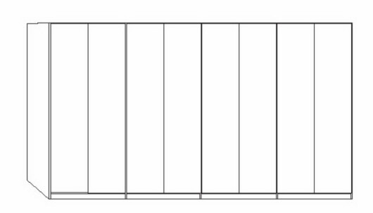 Wiemann LOFT | Gleittüren-Panoramaschrank mit 8 Türen - Höhe 236 cm